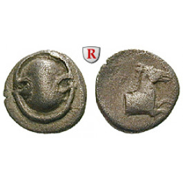 Böotien, Bundesmünze, Obol 387-374 v.Chr., ss