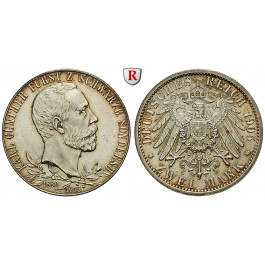 Deutsches Kaiserreich, Schwarzburg-Sondershausen, Karl Günther, 2 Mark 1905, ss-vz/vz-st, J. 169a