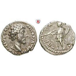 Römische Kaiserzeit, Marcus Aurelius, Caesar, Denar 155-156, ss+
