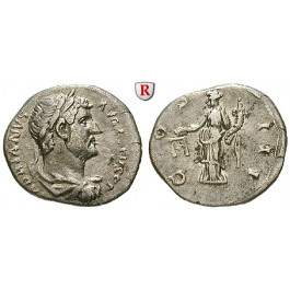 Römische Kaiserzeit, Hadrianus, Denar 128-130, ss+