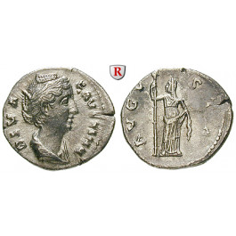 Römische Kaiserzeit, Faustina I., Frau des Antoninus Pius, Denar nach 141, ss-vz