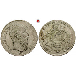 Mexiko, Maximilian, Kaiser, Peso 1866, ss+