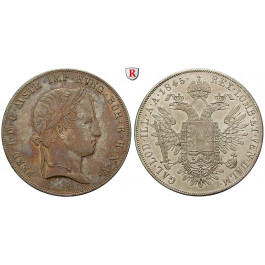 Österreich, Kaiserreich, Ferdinand I., Konventionstaler 1845, ss
