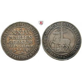 Stolberg, Stolberg-Stolberg und Stolberg-Roßla, Christof Friedrich und Jost Christian, 24 Mariengroschen 1735, ss