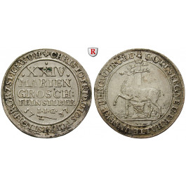 Stolberg, Stolberg-Stolberg und Stolberg-Roßla, Christof Friedrich und Jost Christian, 24 Mariengroschen 1737, ss+