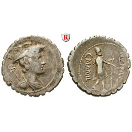 Römische Republik, C. Mamilius Limetanus, Denar, serratus 82 v.Chr., ss