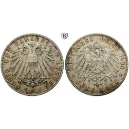 Deutsches Kaiserreich, Lübeck, 5 Mark 1904, A, f.vz/vz+, J. 83