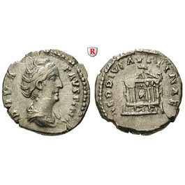 Römische Kaiserzeit, Faustina I., Frau des Antoninus Pius, Denar nach 141, ss+