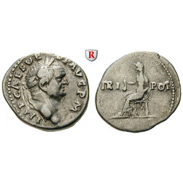 Römische Kaiserzeit, Vespasianus, Denar 70-72, ss+