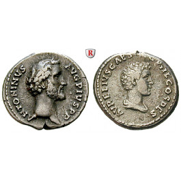 Römische Kaiserzeit, Antoninus Pius, Denar 139, ss+