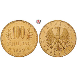 Österreich, 1. Republik, 100 Schilling 1929, 21,2 g fein, ss-vz/vz
