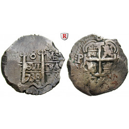Bolivien, Philipp V., 8 Reales 1738, ss
