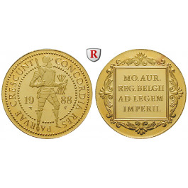 Niederlande, Königreich, Beatrix, Doppeldukat 1988, 6,87 g fein, PP