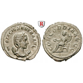 Römische Kaiserzeit, Otacilia Severa, Frau Philippus I., Antoninian 247, vz-st/vz