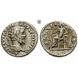 Römische Kaiserzeit, Septimius Severus, Denar 198, ss-vz