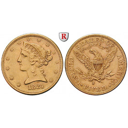 USA, 5 Dollars 1881, 7,52 g fein, f.vz