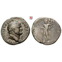 Römische Kaiserzeit, Vespasianus, Denar 77-78, ss+/ss