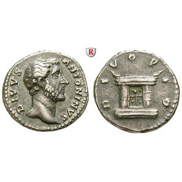 Römische Kaiserzeit, Antoninus Pius, Denar nach 161, vz/ss