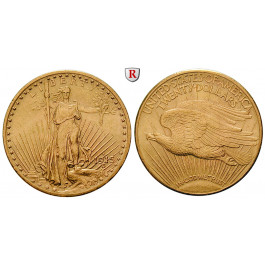 USA, 20 Dollars 1915, 30,09 g fein, f.vz