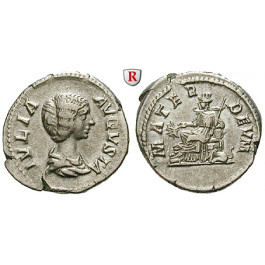 Römische Kaiserzeit, Julia Domna, Frau des Septimius Severus, Denar 198, f.vz