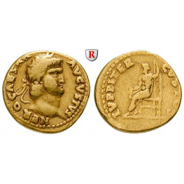 Römische Kaiserzeit, Nero, Aureus 64-65, ss+/ss