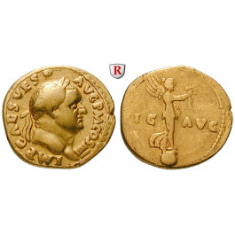 Römische Kaiserzeit, Vespasianus, Aureus 72-73, ss-vz/ss