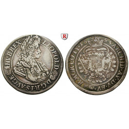 Römisch Deutsches Reich, Leopold I., 1/2 Taler 1695, ss