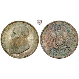 Deutsches Kaiserreich, Sachsen-Meiningen, Georg II., 3 Mark 1908, D, vz-st, J. 152