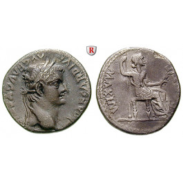 Römische Kaiserzeit, Tiberius, Denar 14-37, ss+