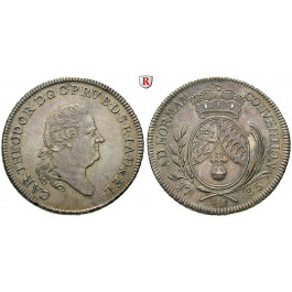 Pfalz, Kurpfalz, Karl Theodor, Konventionstaler 1785, ss-vz