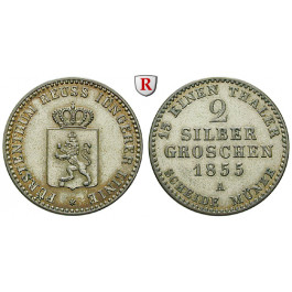 Reuss, Reuss-Schleiz, Heinrich LXVII., 2 Silbergroschen 1855, vz