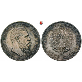 Deutsches Kaiserreich, Preussen, Friedrich III., 5 Mark 1888, A, ss-vz, J. 99