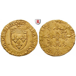 Frankreich, Francois I., Ecu d´or au soleil o.J., f.vz