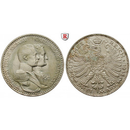 Deutsches Kaiserreich, Sachsen-Weimar-Eisenach, Wilhelm Ernst, 3 Mark 1915, Jahrhundertfeier, A, vz-st, J. 163