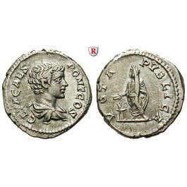 Römische Kaiserzeit, Geta, Caesar, Denar 205, f.vz