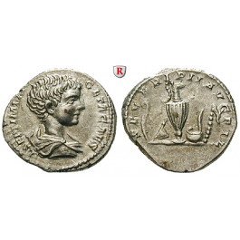 Römische Kaiserzeit, Geta, Caesar, Denar 198-200, vz