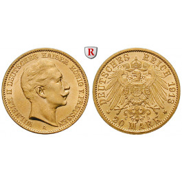Deutsches Kaiserreich, Preussen, Wilhelm II., 20 Mark 1913, A, vz/vz-st, J. 252