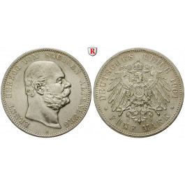 Deutsches Kaiserreich, Sachsen-Altenburg, Ernst, 5 Mark 1901, A, f.vz/vz+, J. 143