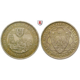 Weimarer Republik, 3 Reichsmark 1931, Magdeburg, A, ss-vz/vz-st, J. 347