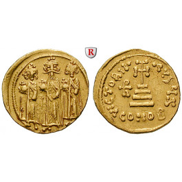 Byzanz, Heraclius, Heraclius Constantinus und Heraclonas, Solidus 638-641, ss-vz/ss