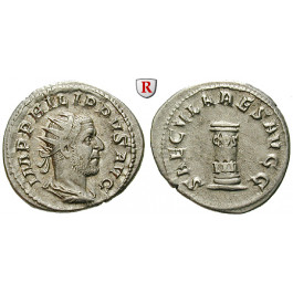 Römische Kaiserzeit, Philippus I., Antoninian 248, ss-vz
