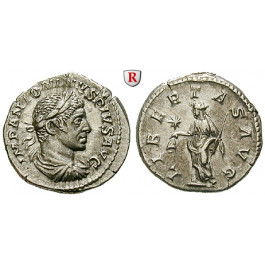 Römische Kaiserzeit, Elagabal, Denar 219, vz