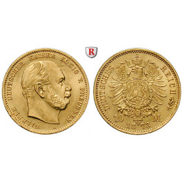 Deutsches Kaiserreich, Preussen, Wilhelm I., 10 Mark 1873, A, vz/vz-st, J. 242