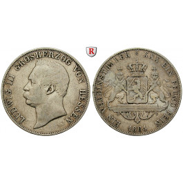 Hessen, Hessen-Darmstadt, Ludwig III., Vereinstaler 1864, ss