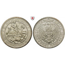 Deutsches Kaiserreich, Preussen, Wilhelm II., 3 Mark 1915, Mansfeld, A, f.st, J. 115