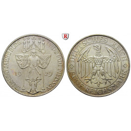 Weimarer Republik, 5 Reichsmark 1929, Meißen, E, ss-vz/vz, J. 339