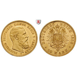 Deutsches Kaiserreich, Preussen, Friedrich III., 10 Mark 1888, A, vz/vz-st, J. 247