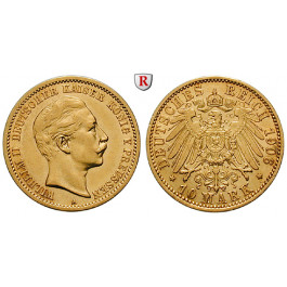 Deutsches Kaiserreich, Preussen, Wilhelm II., 10 Mark 1906, A, ss-vz/vz, J. 251