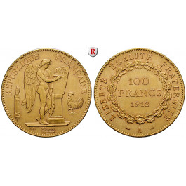 Frankreich, III. Republik, 100 Francs 1912, 29,01 g fein, f.vz