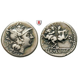 Römische Republik, C. Servilius, Denar, ss